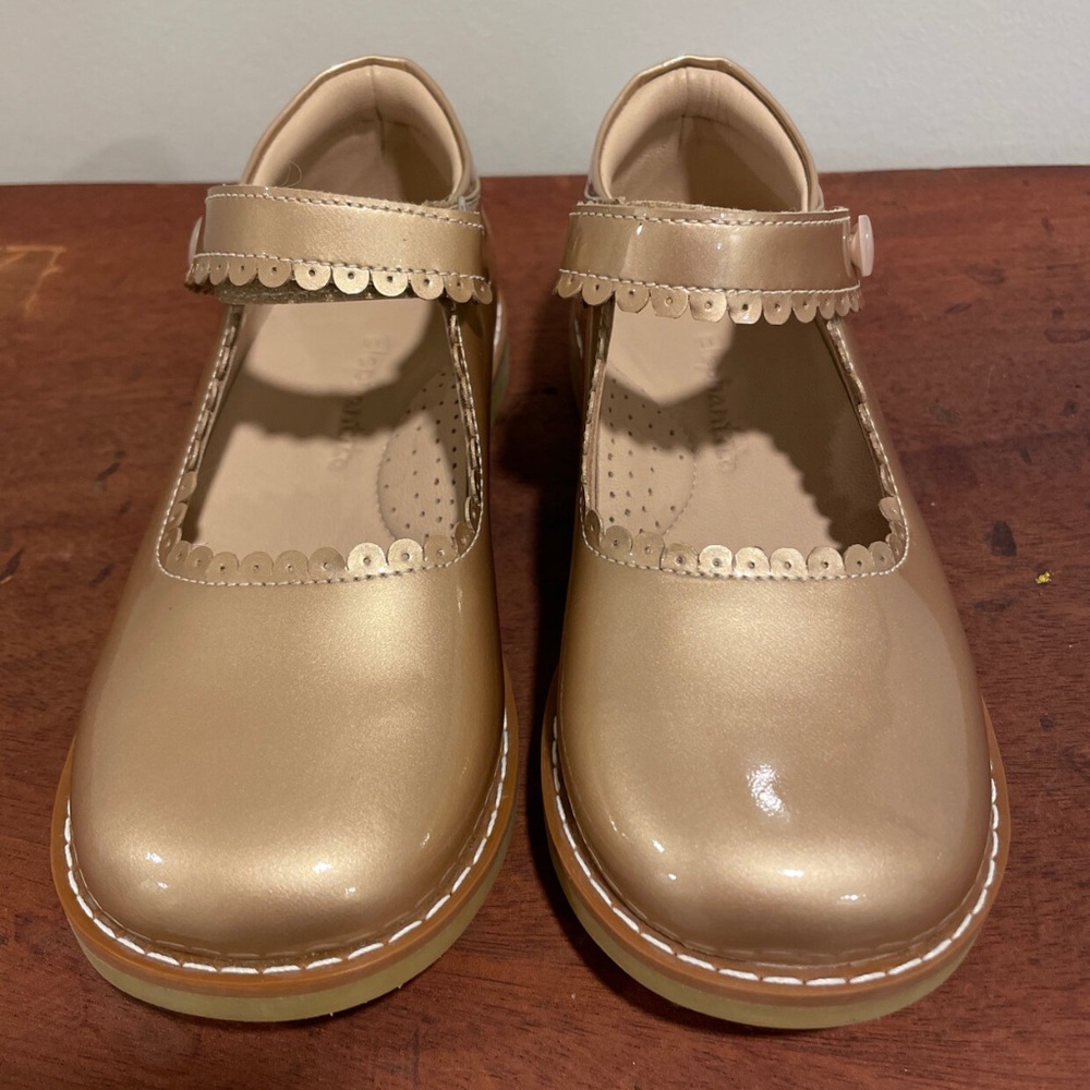 Elephantito Gold Mary Janes Size Kids 11.5